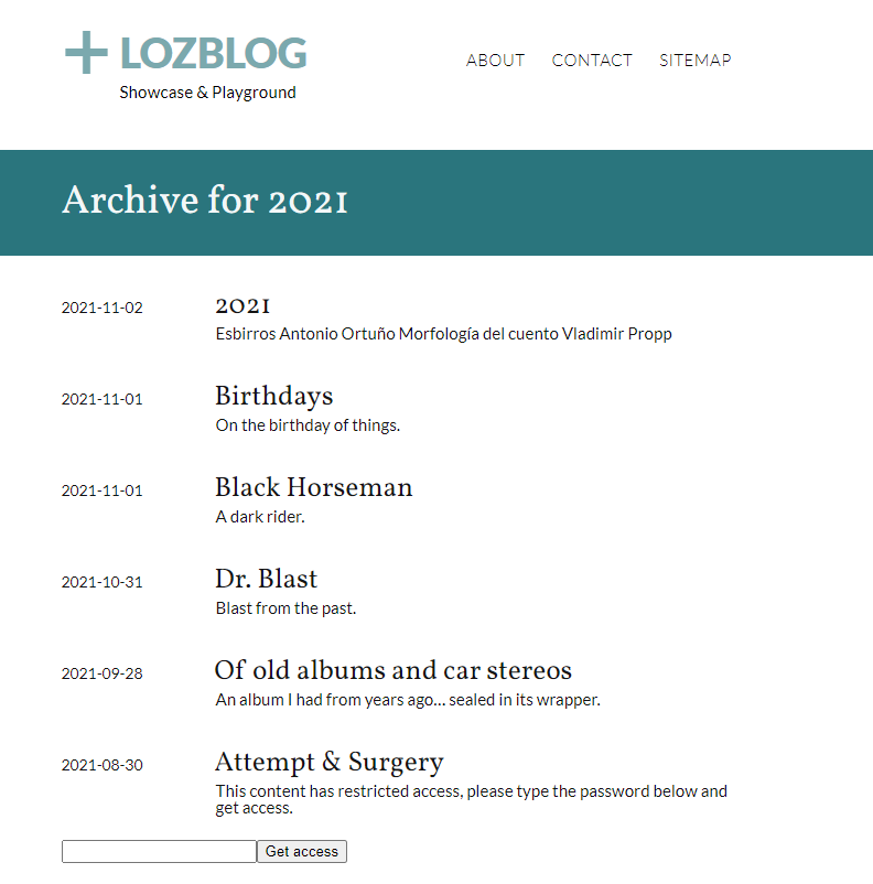 LozBlog's last theme: "LzbFlt"